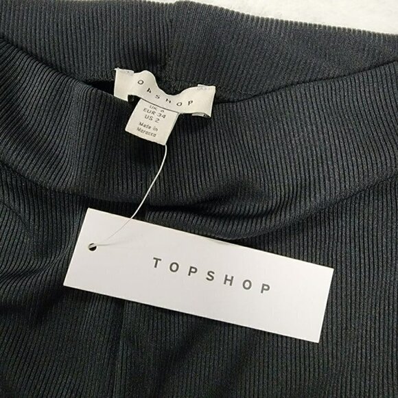 Topshop Black Biker Shorts Size 2 - Picture 3 of 4